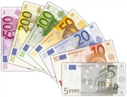 euro bank notes